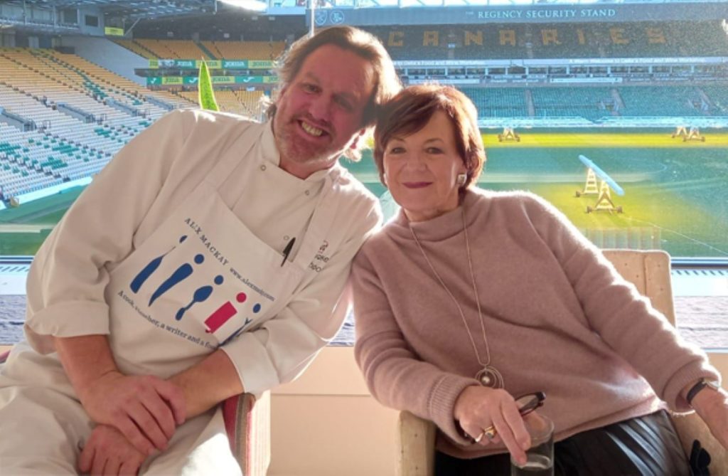 Alex Mackay and Delia Smith at NCFC